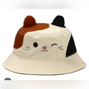 Squishmallows Cream and Brown Cat Ear Hat